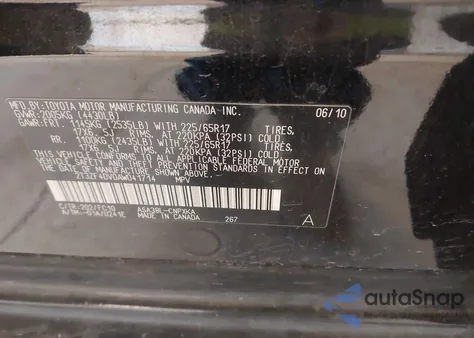 2010 Toyota Rav4 z USA, uszkodzony, nr VIN 2T3ZF4DV0AW041714